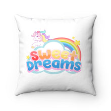Load image into Gallery viewer, Sweet Unicorn Dreams Pillow - White
